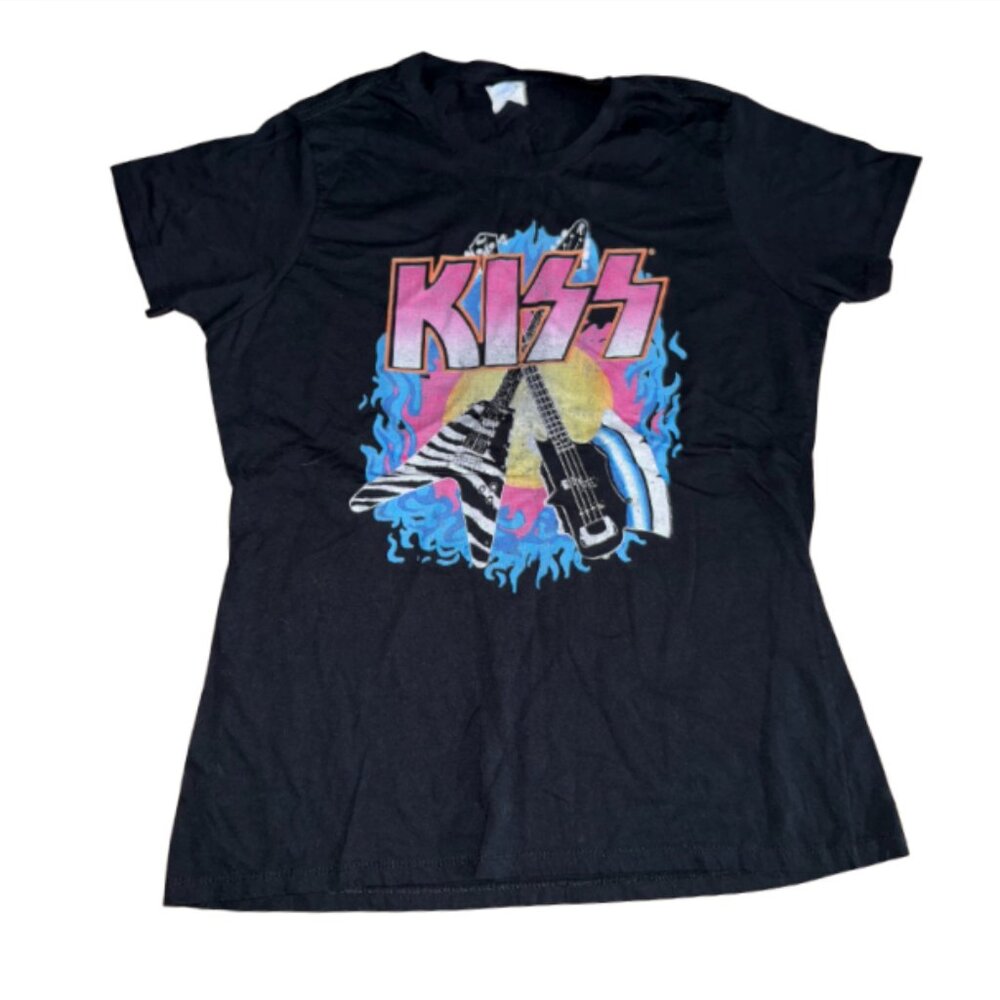 KISS Band Graphic T-Shirt Black Concert Tee – Women’s L